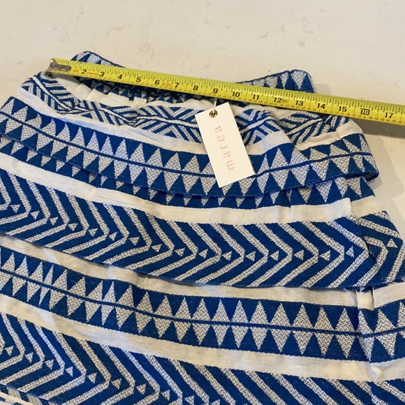 NEW Marea by Liz Joy Tiered Ruffle Southwest Boho Smocked Mini Skirt Size Small - Picture 8 of 8